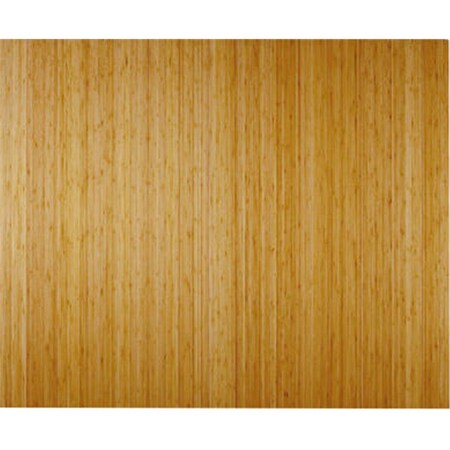 Work-Of-Art Bamboo Chairmat & Rug in. x 52 ft. 4 ft. Wide Slat NATURAL, 8mm thick, w/tongue, natural latex WO165076